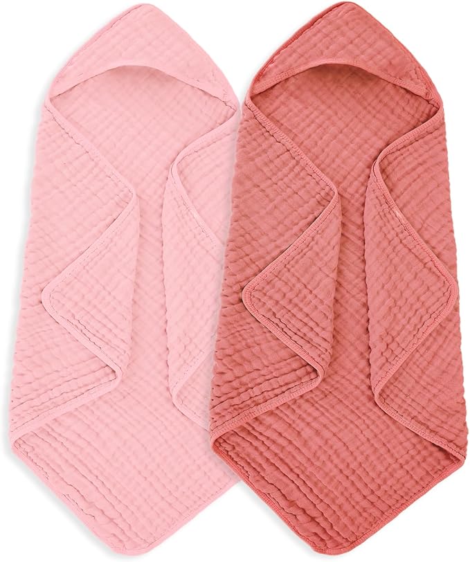 MIGIOL Muslin Hooded Baby Towels 100% Cotton ，Super Soft Muslin Baby Bath Towel by Unknown