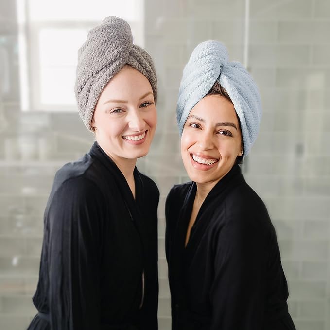 ROLSHOL Extra Large 4 Pack Microfiber Hair Towel Wrap - Image 5