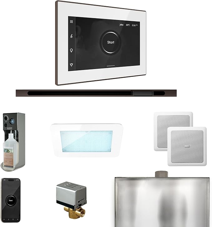 Mr Steam XDream Steam Shower Pkg w/iSteamX Control and Linear Steamhead in by MrSteam