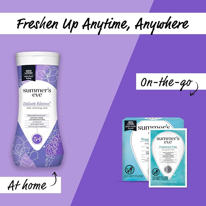 Summer's Eve Feminine Wash, Delicate Blossom, Daily pH-Balanced Body Wash - Image 6
