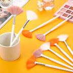 9 Pieces Facial Fan Mask Brushes, Soft Facial Applicator Brushes Tools - Image 4