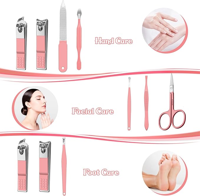 Manicure Set 8 in 1 Nail Clipper Set, Fingernail & Toenail Clippers, Manicure - Image 2