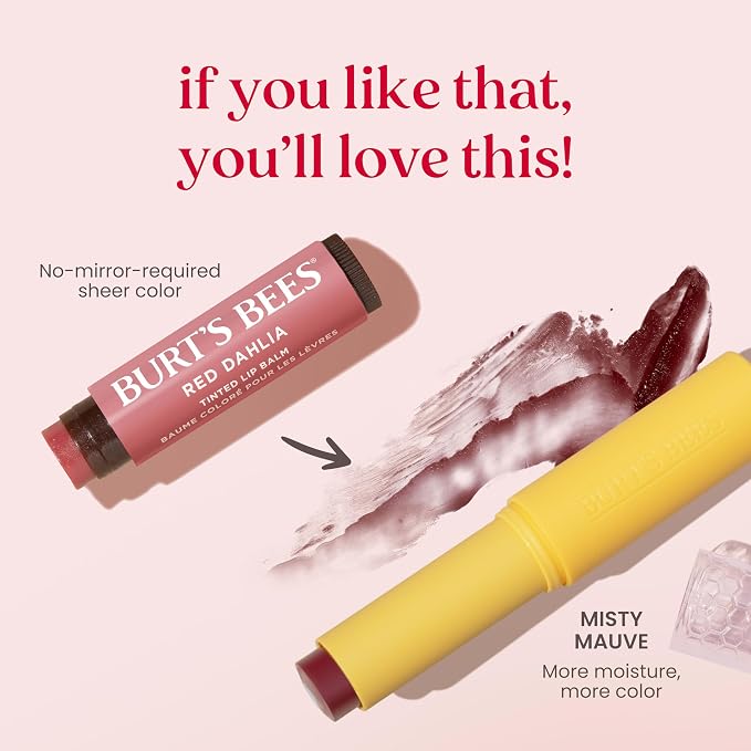 Burt’s Bees Tinted Boosted Balm, Misty Mauve, Hydrating Tinted Lip Balm - Image 7