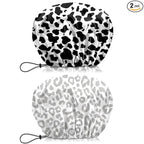 2 PCS Shower Cap Waterproof Double Layer Elastic Adjustable Reusable Hair Bath by BHAHB