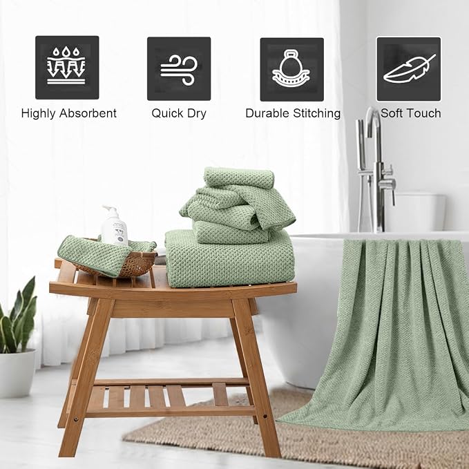 Hand Towels Set 2 Pack-16“x31”, Ultra Soft Microfibers Bathroom Towel Set - Image 7