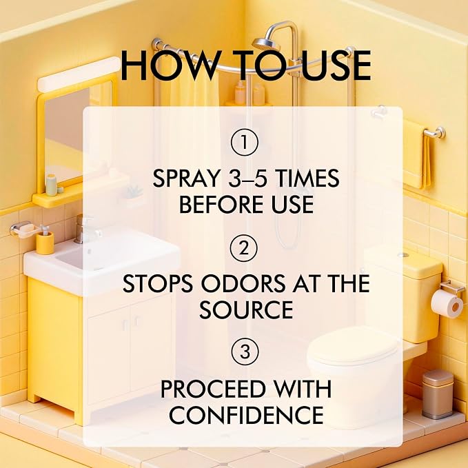 Toilet Spray, Eucalyptus & Lavender, 3 Pack 1.7 fl oz each, Bathroom Odor - Image 6