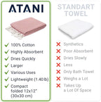 ATANI 69x35 in Oversized Turkish Beach Towel Set - Image 3