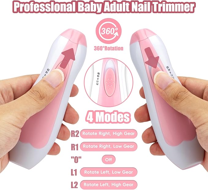 Qunlions life Baby Nail Trimmer Electric-12 in 1 Baby Nail Clippers Safe Baby - Image 2