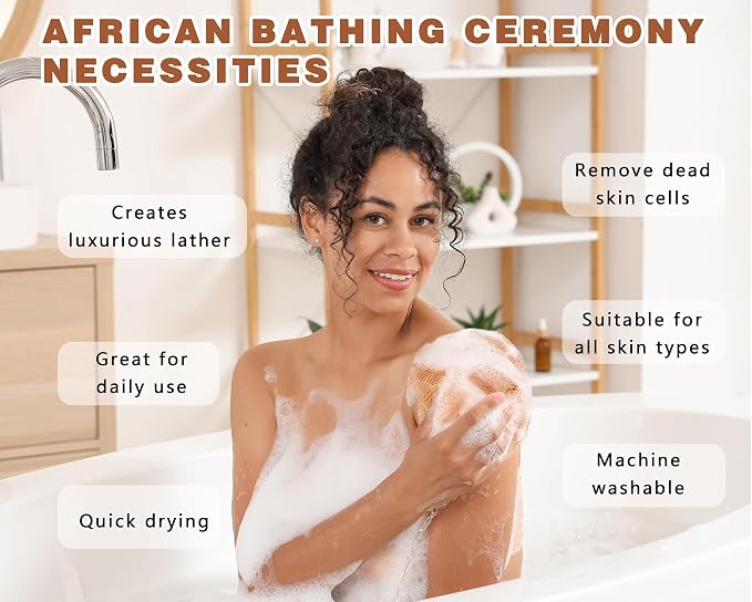 2 Pack African Net Sponge Exfoliating Body Scrubber Bath Sponge - Image 4