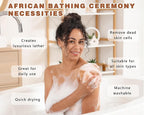 2 Pack African Net Sponge Exfoliating Body Scrubber Bath Sponge - Image 4