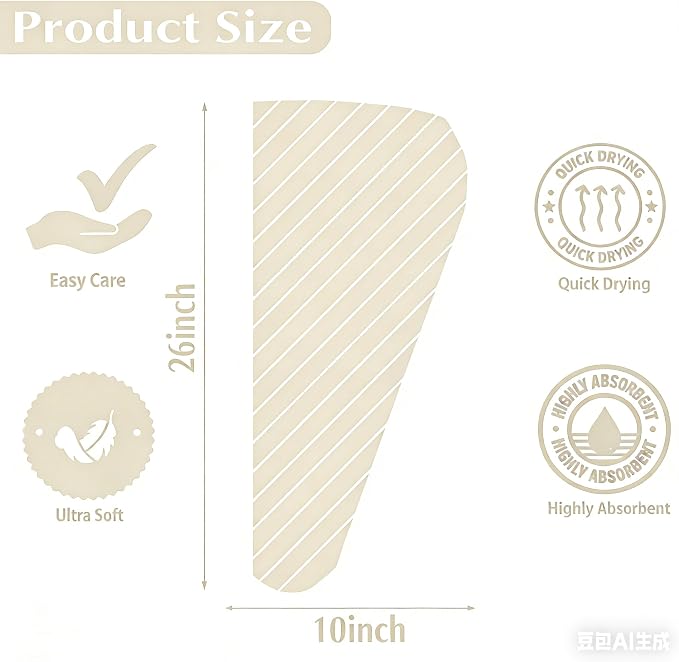 3 Pack Microfiber Hair Towel Wrap - Image 2