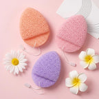 9PCS Drop Shape Exfoliating Face Scrubber Sponge Daily Cleansing Facial Sponges - Image 7