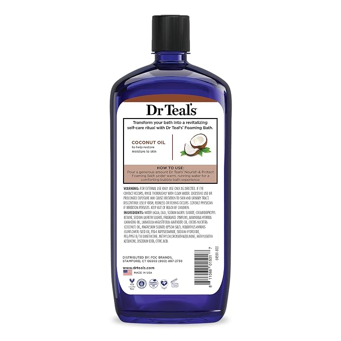 Dr Teal's Foaming Bath with Pure Epsom Salt, Nourish & Protect with Coconut Oil - Image 9