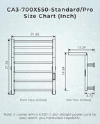 Foldable Heated Towel Rack, Dual-Zone Electric Towel Warmer Rack - Image 7