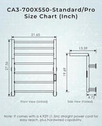 Foldable Heated Towel Rack, Smart Dual-Zone App & Voice Control Electric Towel - Image 7