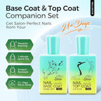 2 Pcs 18ml Gel Base Coat and Glossy Top Coat Set No Wipe Foundation Combination - Image 2