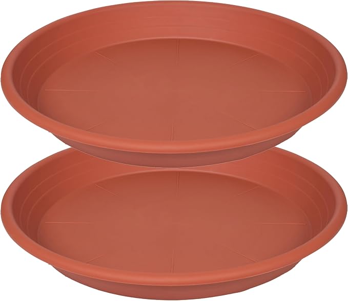 2 Pack of 22 inch Extra Large Plant Saucer, Extra-Deep 3.4" Plant Tray by Unknown