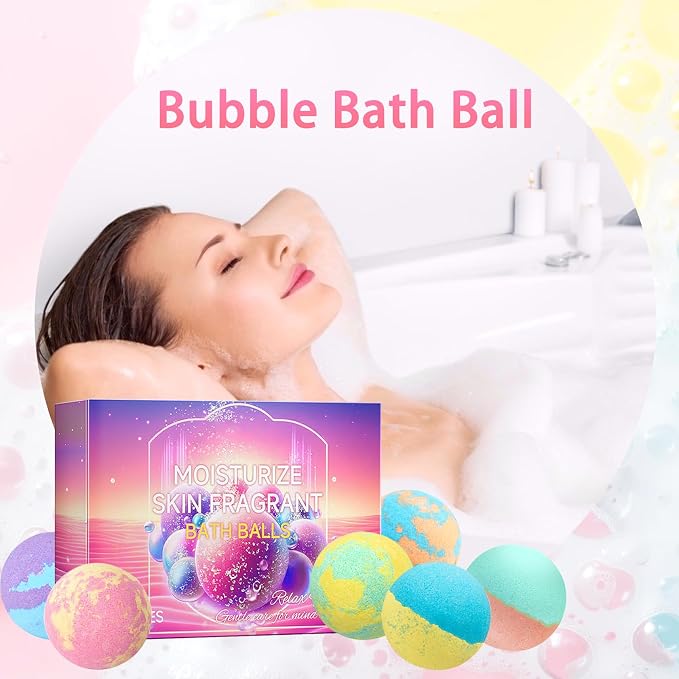 Bath Bombs Salt Balls, 18 Natural Handmade Bath Bomb Kit, Organic Bathbombs - Image 2