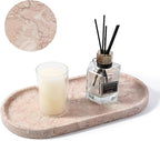 Koville Pink Marble Tray for Bathroom Countertop, Vanity Tray Stone Trays for - Image 8