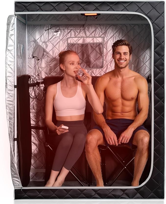 Smartmak Portable Far Infrared Sauna, Home Two Person Sauna Box by Smartmak