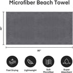 JML Bath Sheet Towels Set of 2, Extra Large Microfiber Towel - Image 6