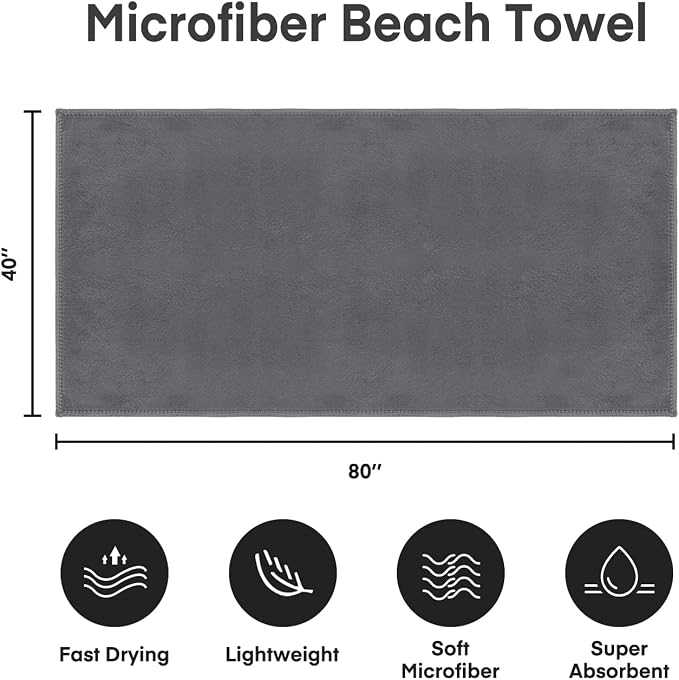 JML Bath Sheet Towels Set of 2, Extra Large Microfiber Towel - Image 6