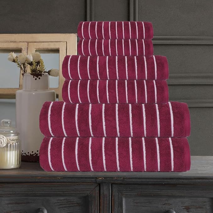 CASA COPENHAGEN Ecstatic 6Pcs 100% Egyptian Cotton Large Designer Towels Gift - Image 2