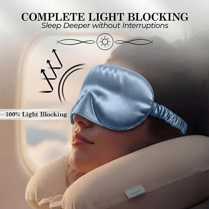 SLEEP SANCTUARY 100% Pure Mulberry Silk Sleep Mask - Image 3