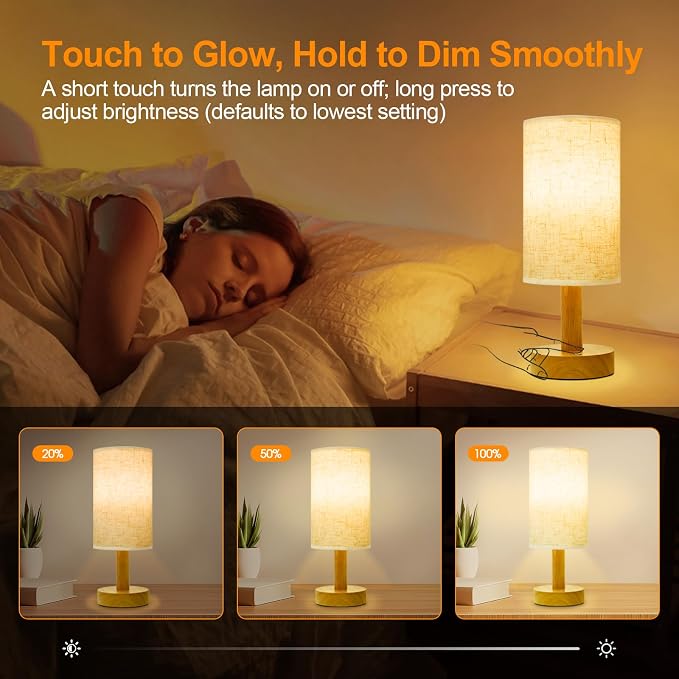 Rechargeable Cordless Table Lamp, Touch Control&Stepless Dimming, Wireless - Image 2