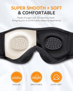 MUSICOZY Sleep Headphones Bluetooth 5.4 Headband Sleeping Eye Mask - Image 3
