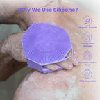 iTokGoK® Premium Silver-Infused Dual-Sided Design 2-in-1 Silicone Body Scrubber - Image 3