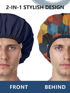 Years calm Men Shower Cap Reusable Waterproof, Dual-Layer Design, Double-Sided - Image 3