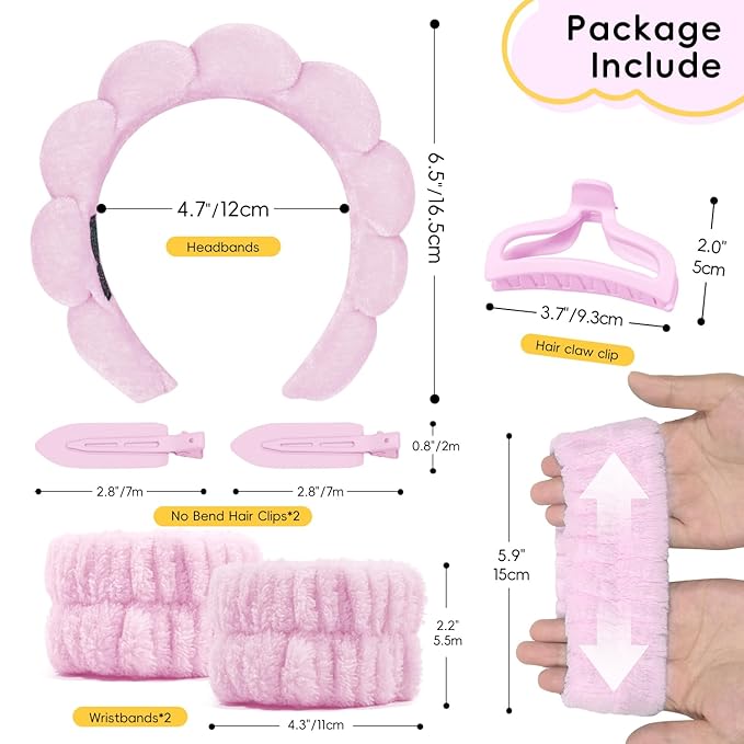 my novel things Spa Headband for Washing Face, Cute Skincare Headband and - Image 2