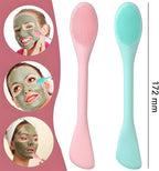 2 PCS Facial Cleansing Brush, 2 in 1 Silicone Face Mask Brush - Image 6