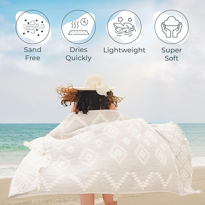 Premium Turkish Beach Towel – 100% Natural Cotton, Quick Dry, Sand Free - Image 2