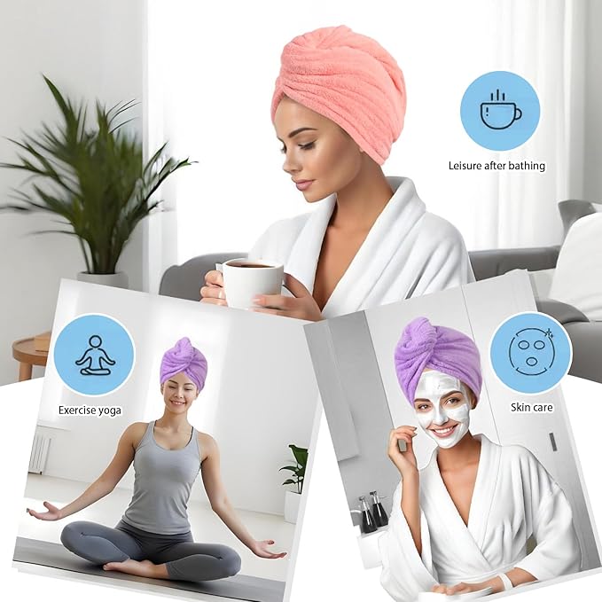 Microfiber Hair Drying Towel Wrap - Image 3