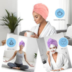 Microfiber Hair Drying Towel Wrap - Image 3