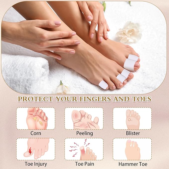 Blulu 24 Pieces Toe Tubes 0.98 Inches Cushion Tube Corn Pads - Image 4