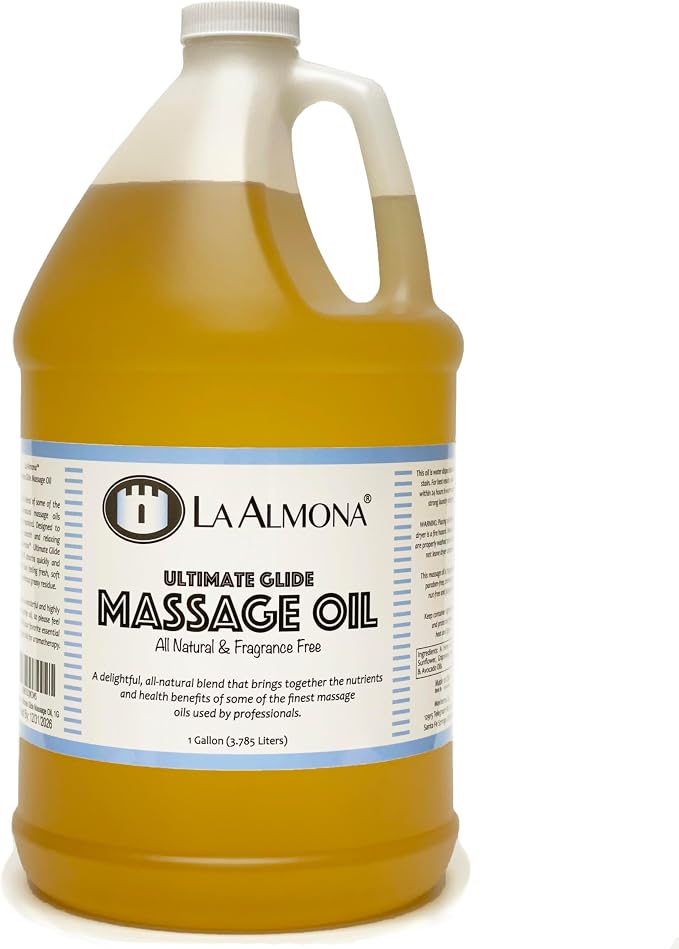 La Almona - Ultimate Glide Massage Oil, 1 Gallon Refill Jug by LaAlmona