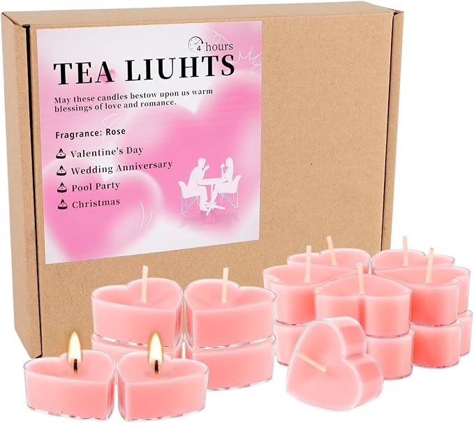 50-Pack Pink Heart Tea Wax - Image 8
