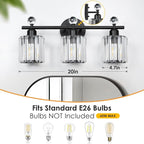 Modern 3 Light Crystal Vanity Light, Crystal Bathroom Light Fixtures, Compatible - Image 3