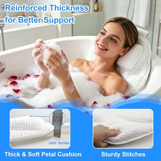 Luxury Oversized Petal-Shaped Bath Pillow - Image 8