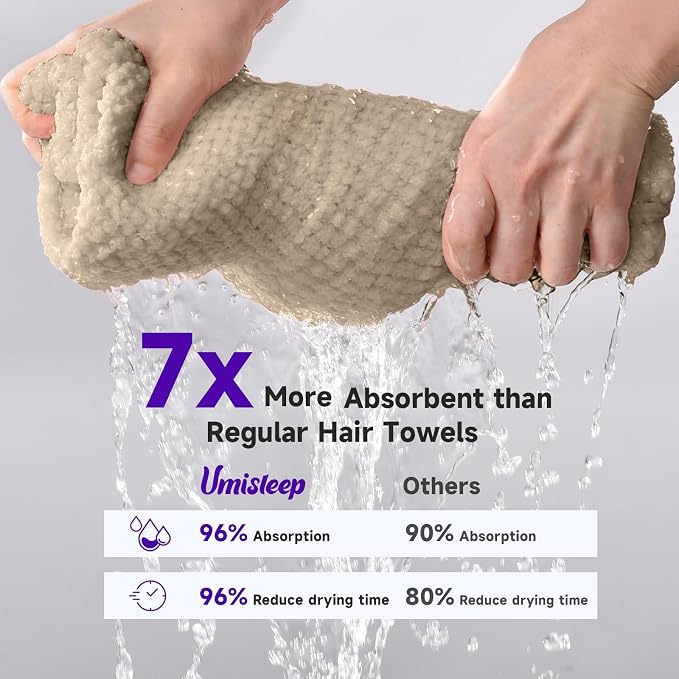 Extra Large Microfiber Hair Towel - Image 7