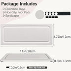 2 PCS Fast-Drying Stone Trays for Bathroom Sink & Kitchen Counter, Water - Image 4