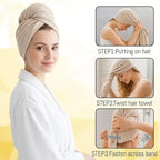 2PCS Plopping Towel Curly Hair, Large Microfiber Hair Towels - Image 3