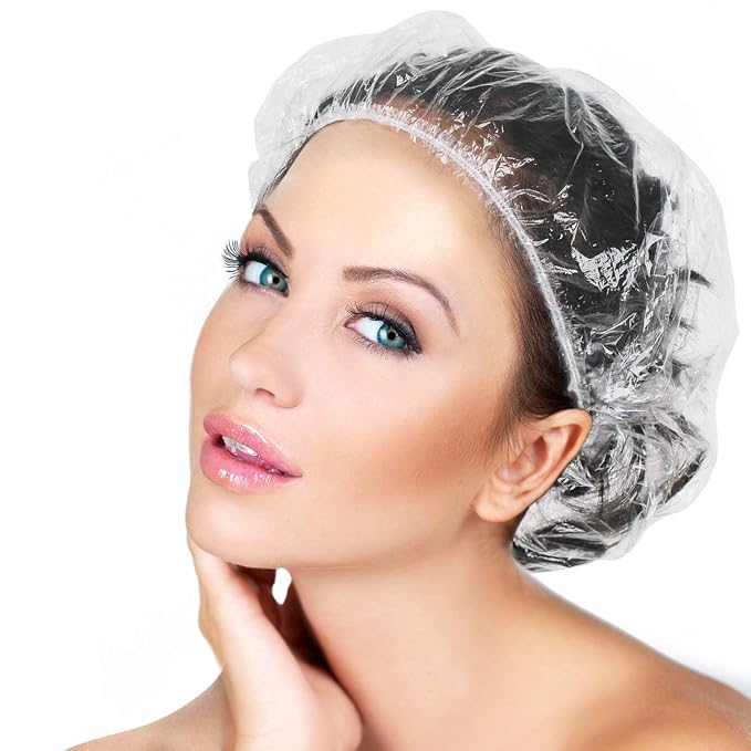 30pcs Disposable Shower Caps-Multi-Purpose Thickening Elastic Bath Cap Plastic by AIDIQIU