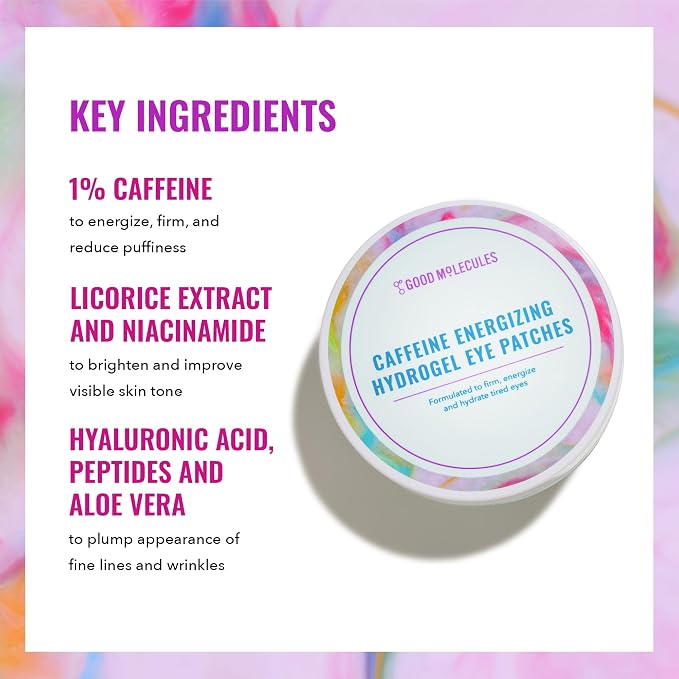 Good Molecules Caffeine Energizing Hydrogel Eye Patches - Image 3