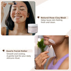 Natural Amor Rose Spa Gift Set – 6 pcs Handmade Self-Care Kit - Image 3