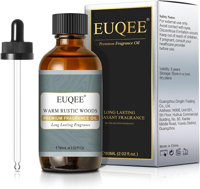 EUQEE Warm Rustic Woods Fragrance Oil Premium Fragrance Essential Oil 60ml by EUQEE