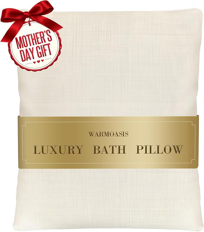 Luxury Bathtub Pillow, Gift for Mother's Day, Neck & Back Support, Quick-Drying by WARMOASIS